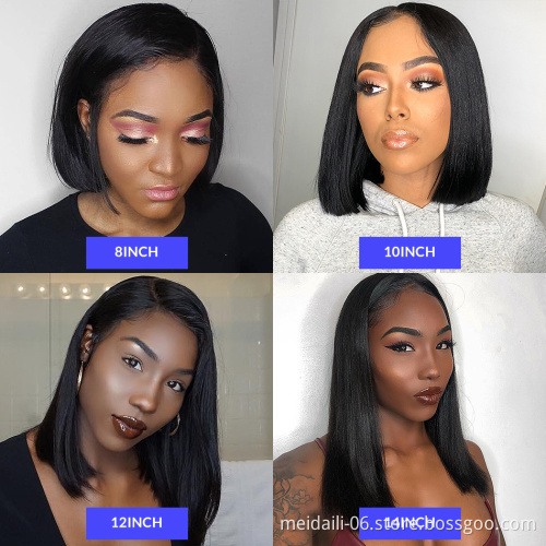 virgin hair vendors pre pluck lace frontal straight short wigs bob wigs human hair lace front pre pluck lace human hair wigs